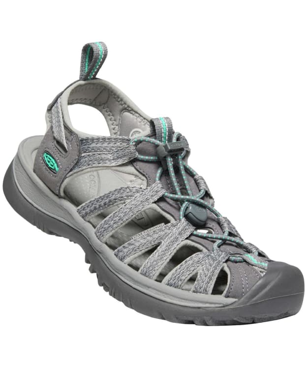 Women's KEEN Whisper Quick-Dry Sandals - Medium Grey / Peacock