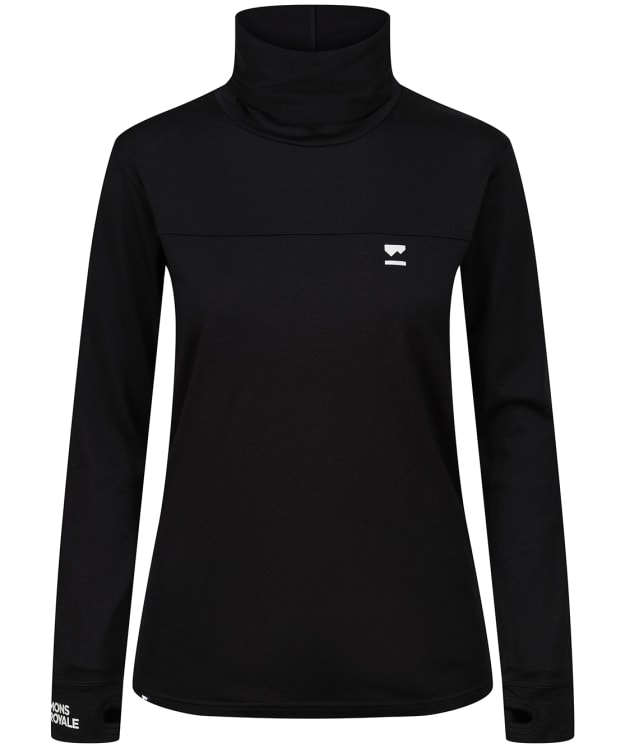 Women’s Mons Royale Yotei BF High Neck Merino Wool Top - Black