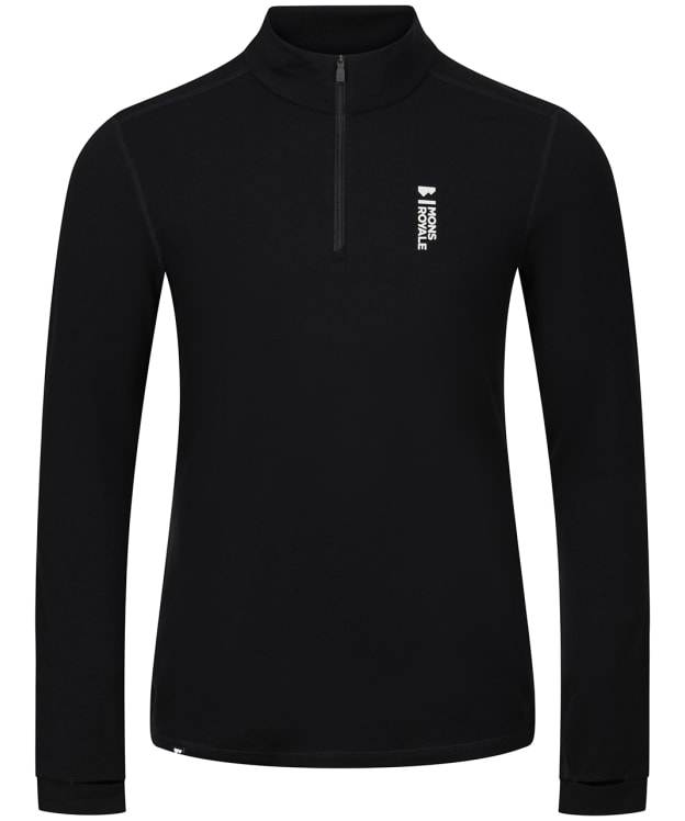 Men’s Mons Royale Cascade Merino Flex 200 1/4 Zip Slip Fit Top - Black