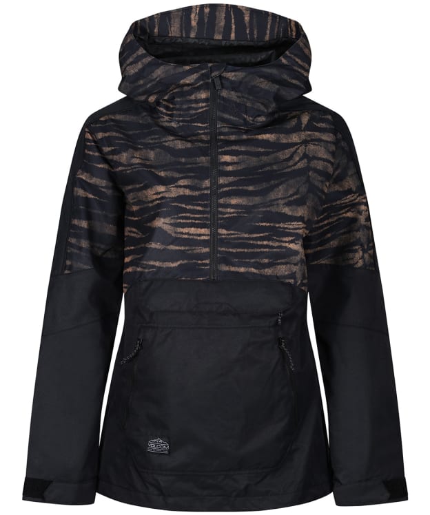 Women's Volcom Waterproof Mirror Pullover Jacket - Tiger Print