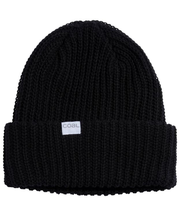 Coal The Eddie Chunky Rib Knit Cotton Blend Beanie - Black
