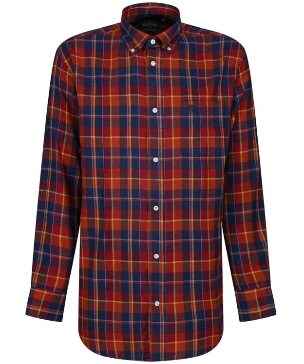 Men's Alan Paine Ilkley Flannel Button Down Collar Shirt - Red