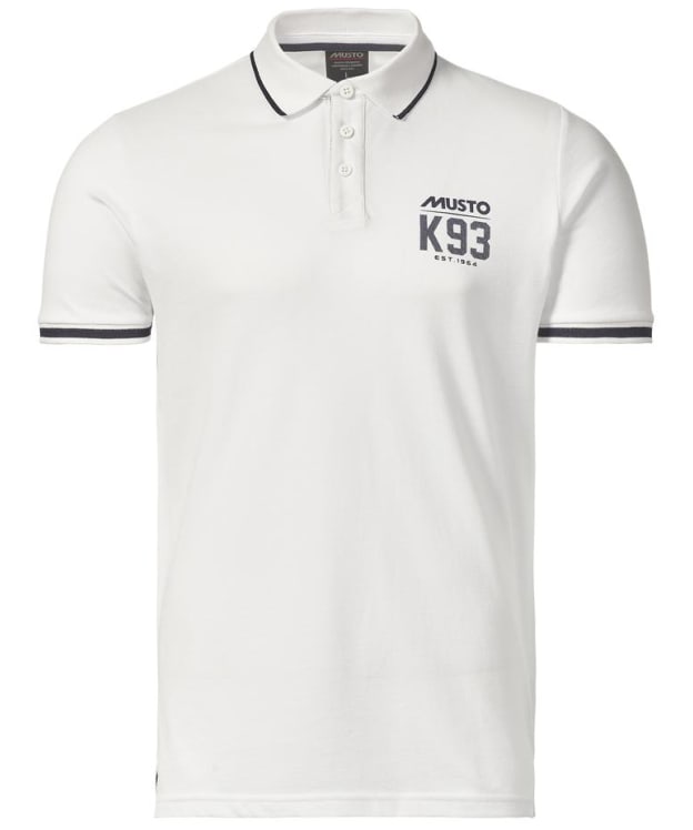Men’s Musto Marina Short Sleeved Cotton Polo Shirt - White
