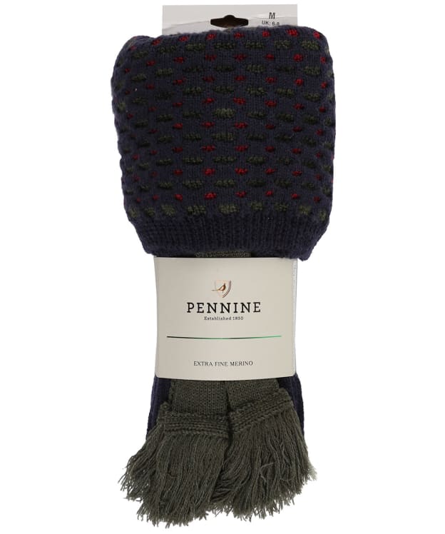 Pennine Ambassador Merino Rich Shooting Sock Set - Navy
