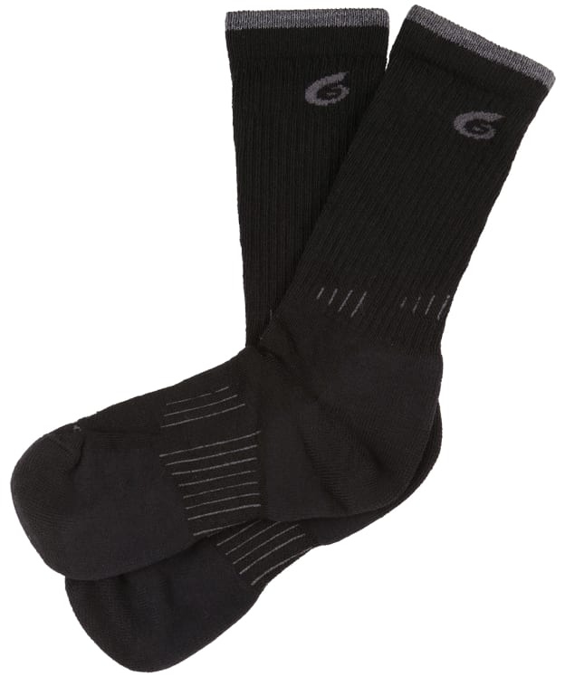 Men's Point6 Hiking Essential Light Crew Socks - Black