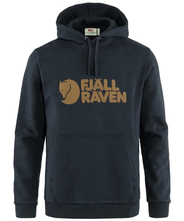 Men's Fjallraven Logo Hoodie - Dark Navy