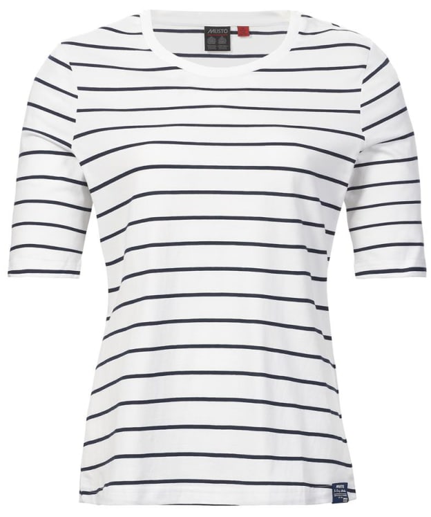 Women’s Musto Marina Stripe Short Sleeved T-Shirt - White