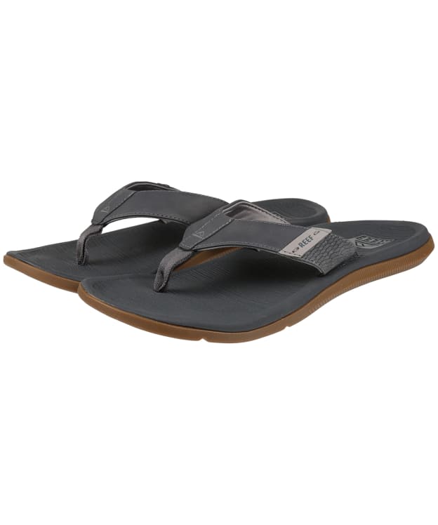 Men’s Reef Santa Ana Vegan Leather Flip Flops - Grey