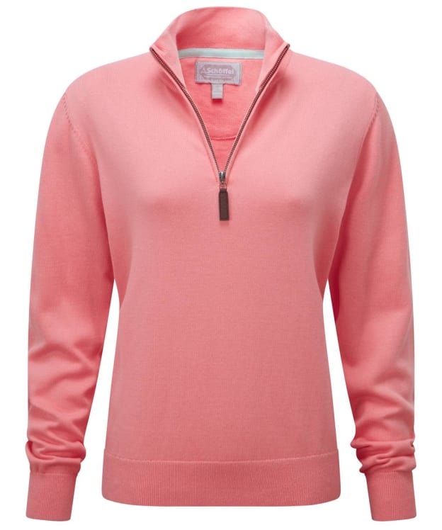 Women’s Schoffel Polperro Pima ¼ Zip Jumper - Flamingo