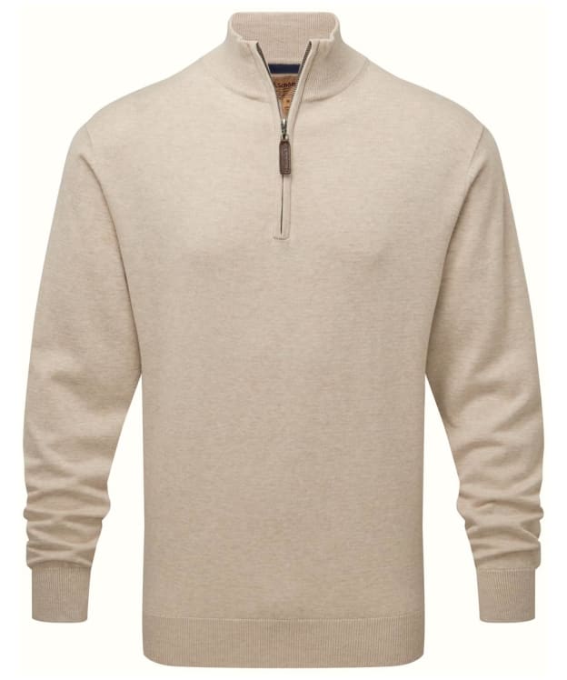 Men’s Schoffel Porthmeor Pima Cotton 1/4 Zip Jumper - Oat