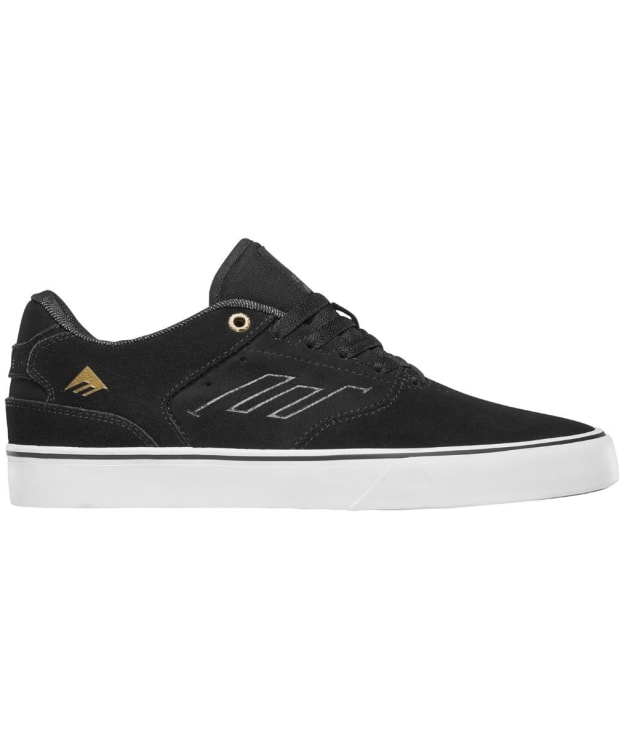 Men's Emerica The Low Vulc Suede Vulcanised Skate Shoes - Black / Gold / White