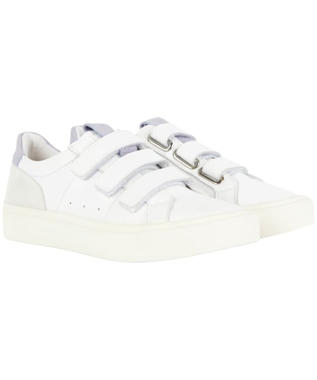 Women's Barbour Georgie Trainers - White / Lavender