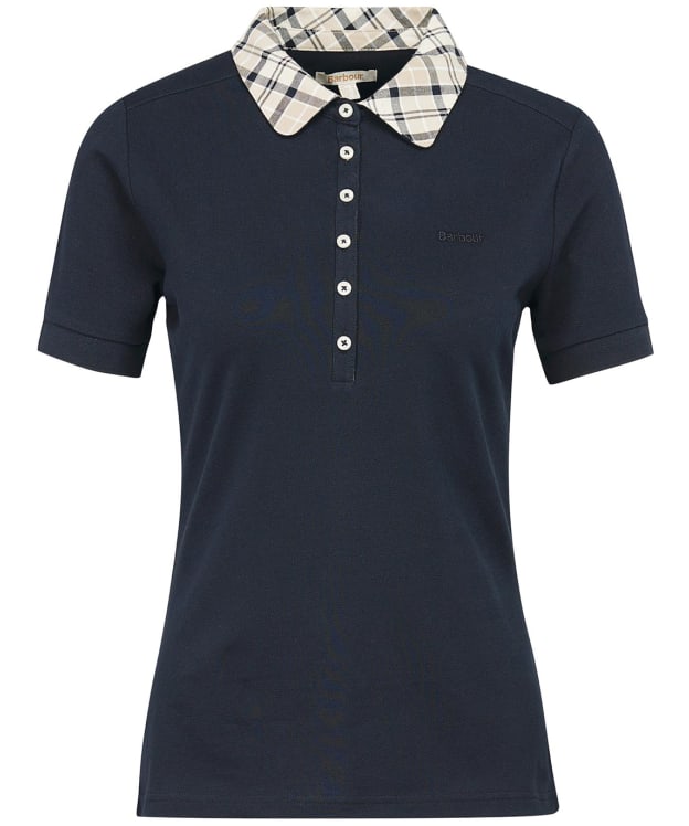 Women's Barbour Malvern Polo Shirt - Navy / Indigo Tartan