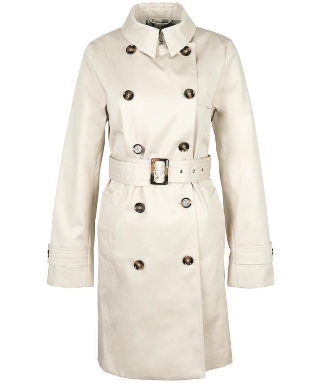 Women's Barbour Short Greta Showerproof Jacket - Blanc / Ancient Poplar