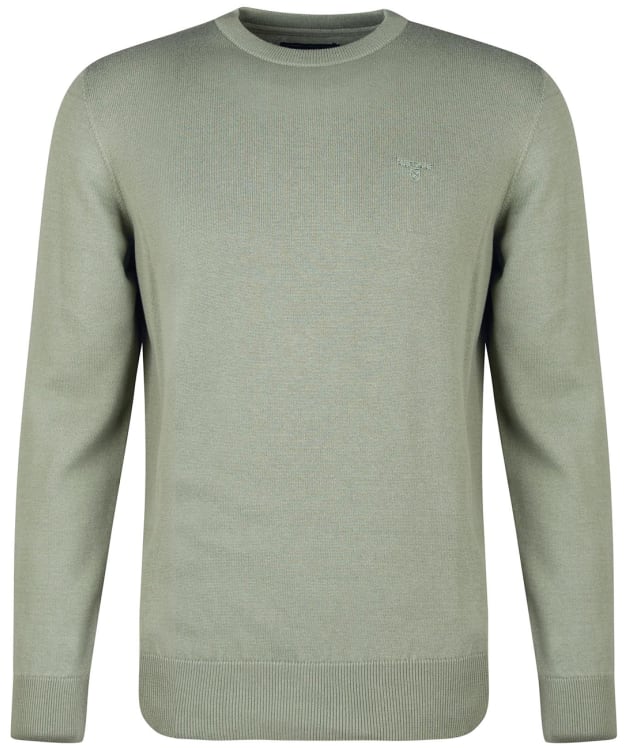 Men's Barbour Pima Cotton Crew Neck Sweater - Agave Green