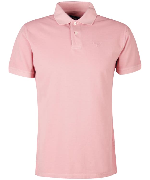 Men's Barbour Washed Sports Polo Shirt - Pink Salt