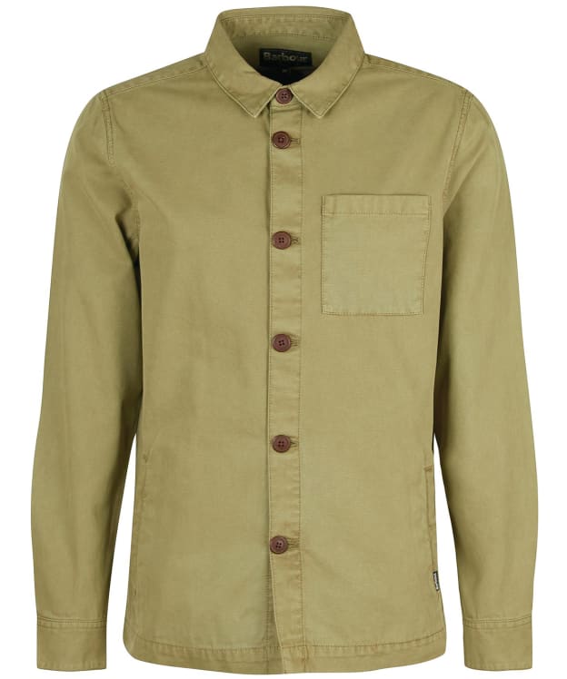 Men's Barbour Washed Overshirt - Bleached Olive