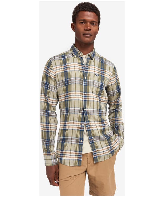 Men's Barbour Laneskin Tailored Shirt - Olive