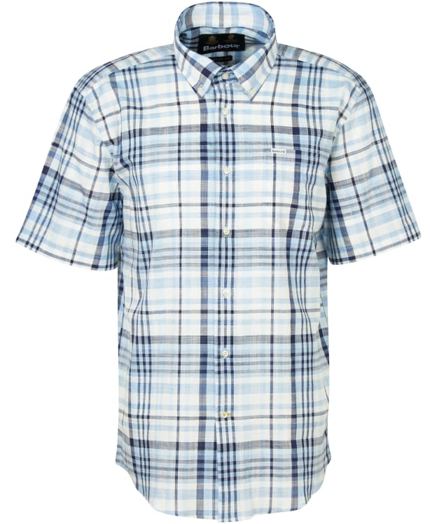 Men's Barbour Hartley Regular Short Sleeve Shirt - Sky