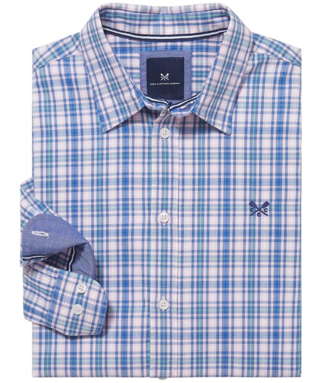 Men’s Crew Clothing Frinton Brushed Flannel Shirt - Pink / White / Blue