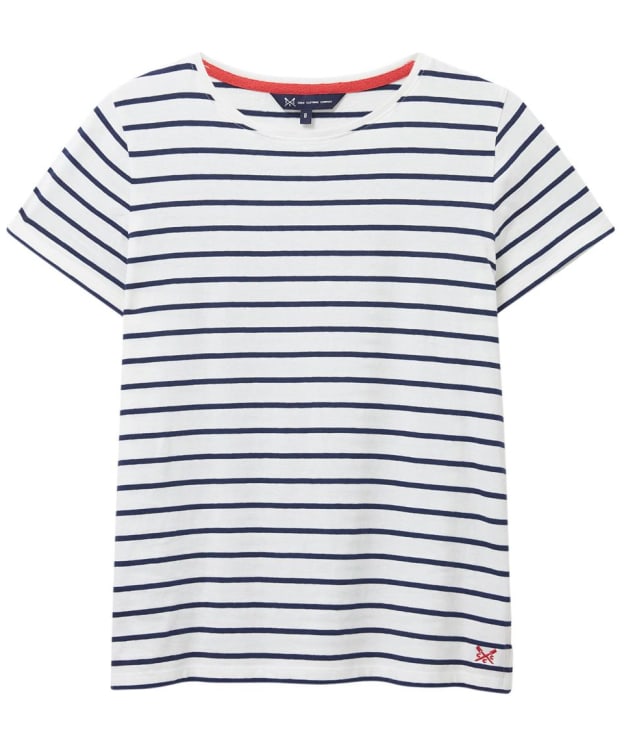 Women’s Crew Clothing Breton Short Sleeved T-Shirt - White / Navy