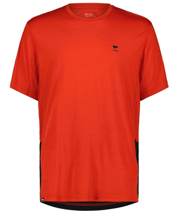 Men's Mons Royale Tarn Breathable Merino Shift T-Shirt - Retro Red / Black