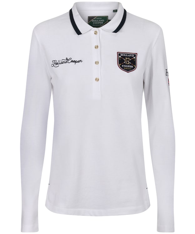 Women's Holland Cooper Classic Long Sleeve Polo Shirt - White