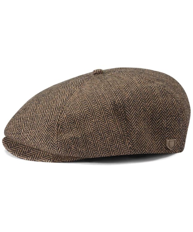 Brixton Brood Snap Tweed Style Newsboy Cap - Brown / Khaki