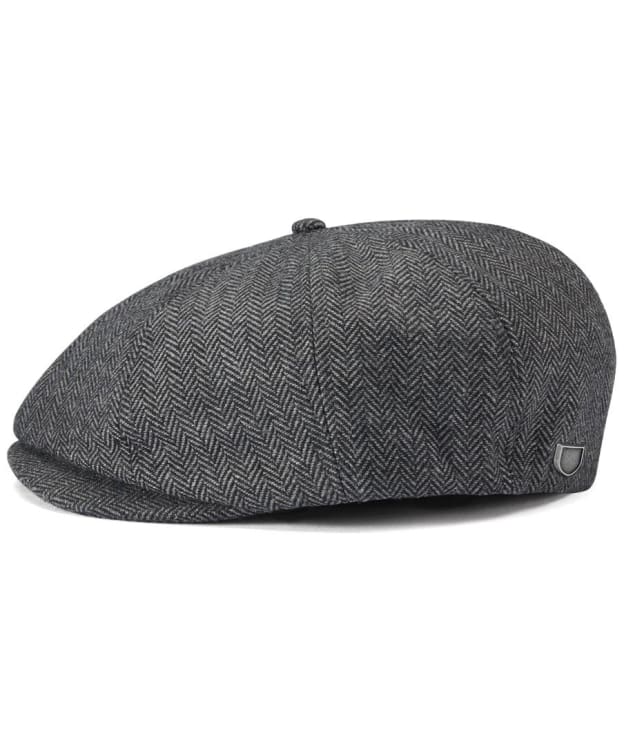 Brixton Brood Snap Tweed Style Newsboy Cap - Grey / Black