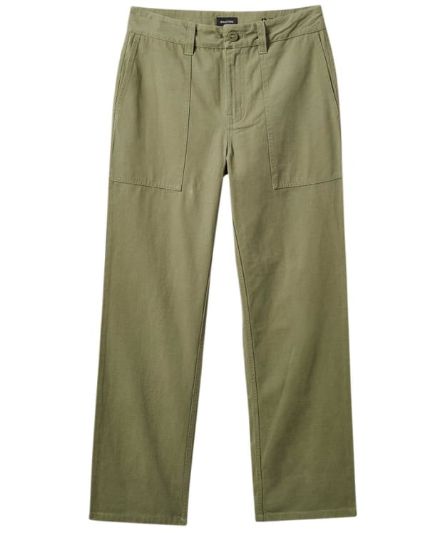 Men's Brixton Surplus Cotton Slub Relaxed Fit Pants - Olive Surplus