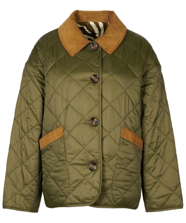 Women's Barbour x House of Hackney Gransden Reversible Quilted Jacket - Olive / Equus / Coconut