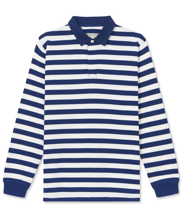 Men's R.M. Williams Tweedale Striped Rugby Shirt - Navy / White