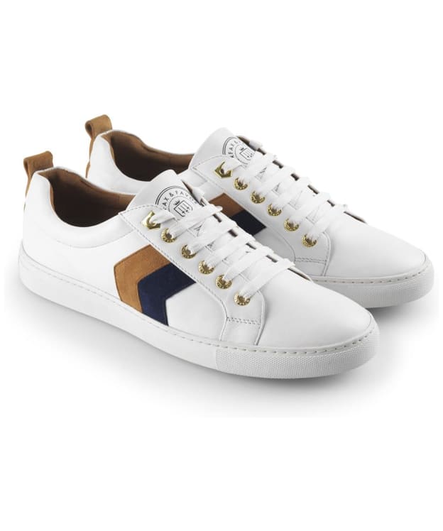 Women’s Fairfax & Favor Alexandra Trainers - White / Navy / Tan