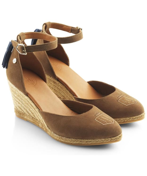 Women's Fairfax & Favor Monaco Espadrille Wedge - Tan Suede