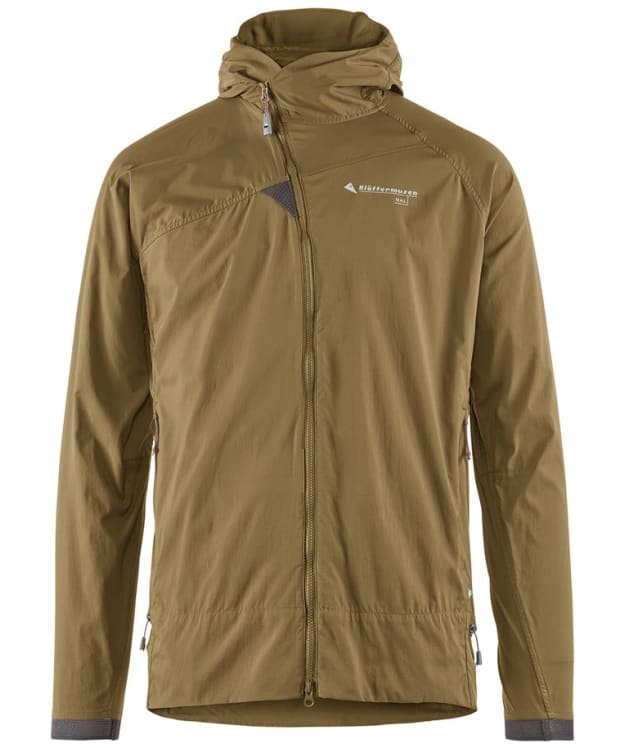 Men's Klättermusen Nal Hooded Windbreaker Jacket With Hood - Olive