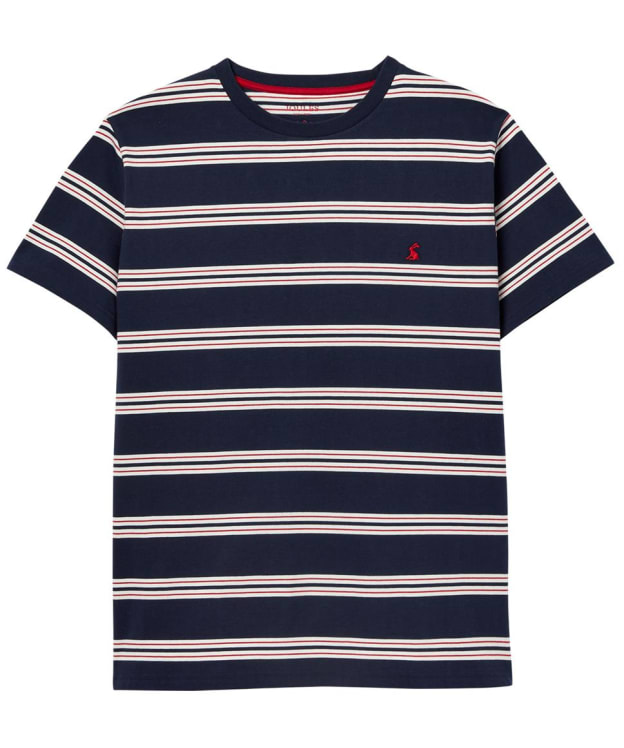 Men's Joules Boathouse T-Shirt - Red / White / Navy Stripe
