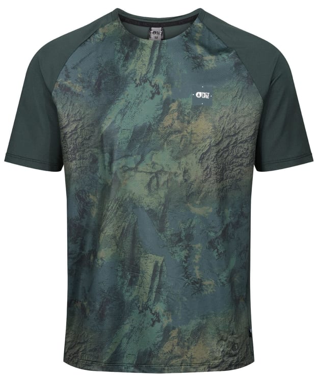 Men's Picture Osborn Printed Short Sleeved Tech T-Shirt - Geology Green