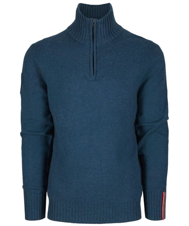 Men's Amundsen Deck Half Zip Cotton Mix Sweater - Faded Navy