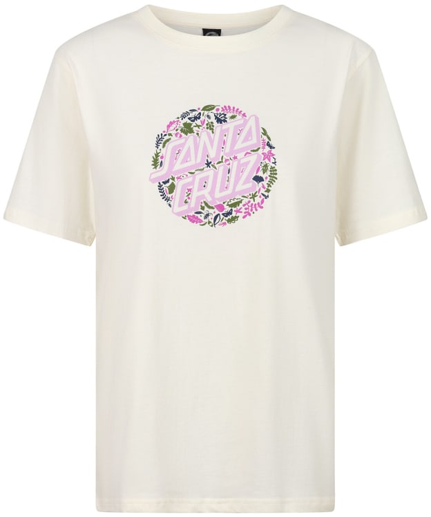 Women's Santa Cruz Foliage Dot Short Sleeve T-Shirt - Off White