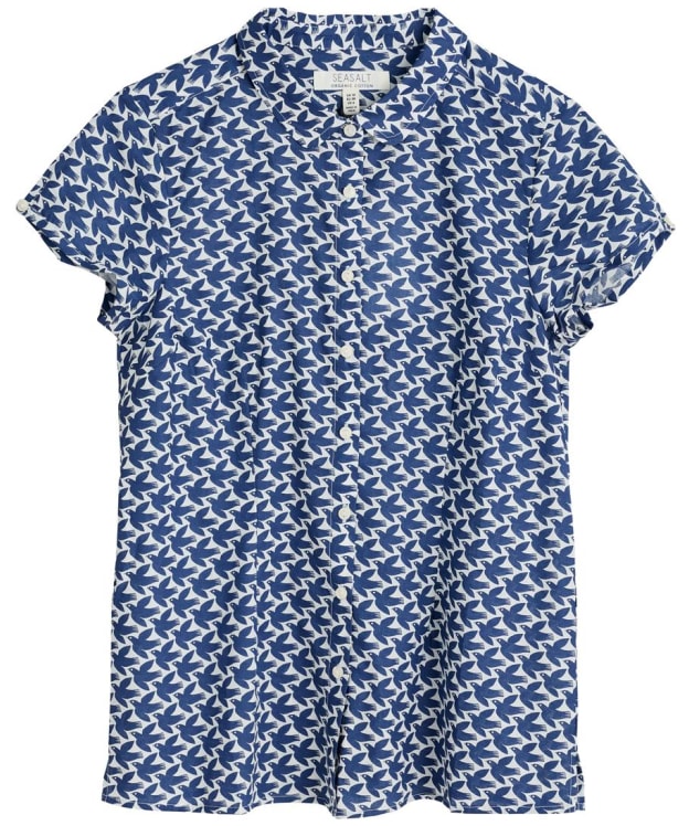 Women's Seasalt Rushmaker Shirt - Retro Birds Marine