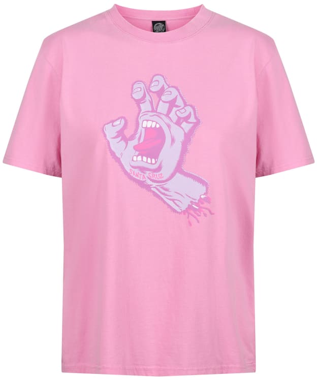 Women's Santa Cruz Rigid Screaming Hand Short Sleeve T-Shirt - Rose Wash