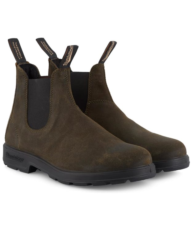 Blundstone #1615 Suede Chelsea Boots - Dark Olive