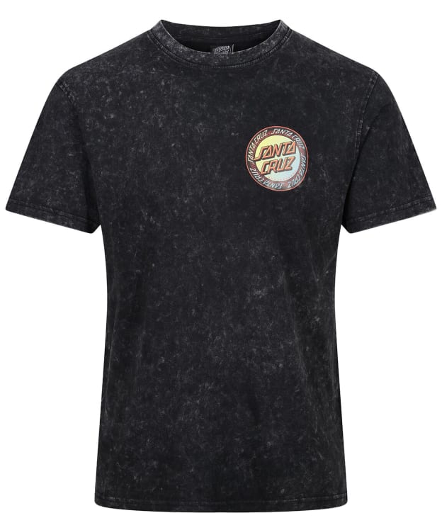Men's Santa Cruz Loud Ringed Dot Short Sleeve T-Shirt - Black Acid Wash 