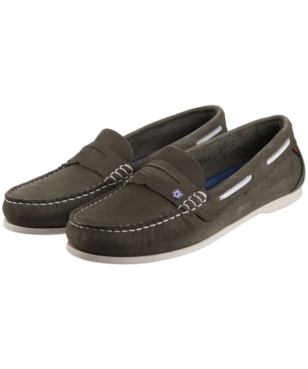 Women's Dubarry Belize Slip-on Leather Deck Shoes - Pesto