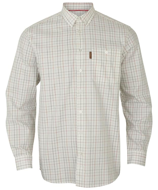 Men's Härkila Allerston Classic Fit Cotton Shirt - Bloodstone Red / White
