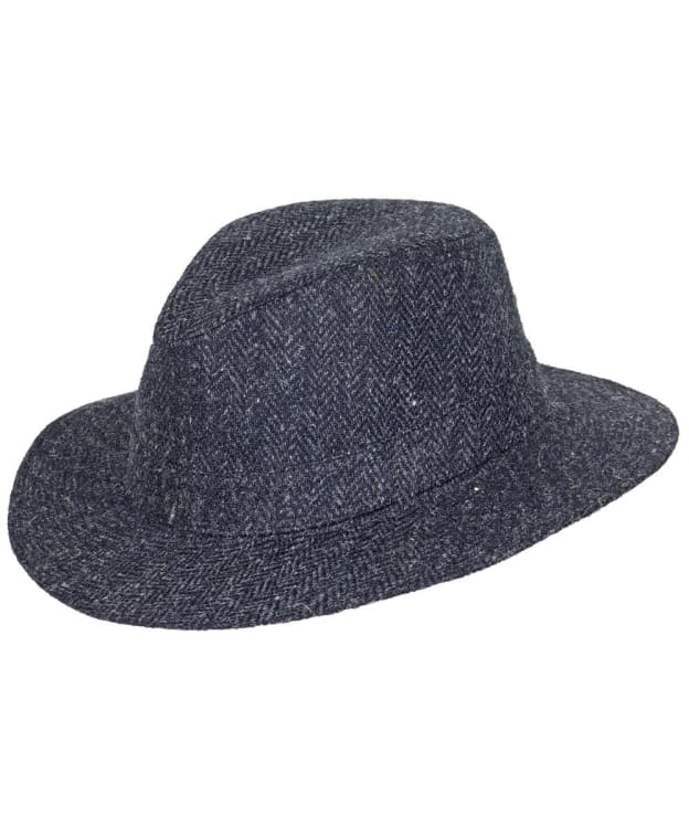 Heather Denholm Harris Tweed Fedora Hat - Black HB