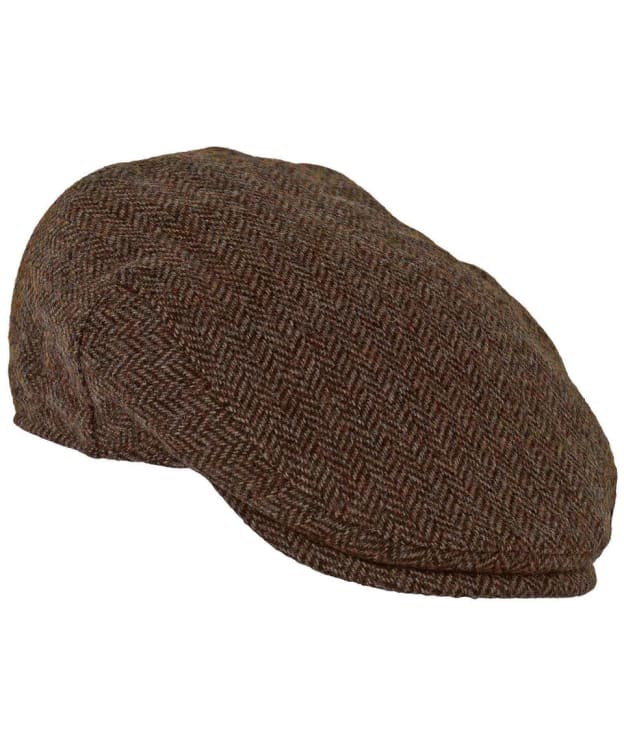 Heather Chapman British Tweed Flat Cap - Chocolate Herringbone