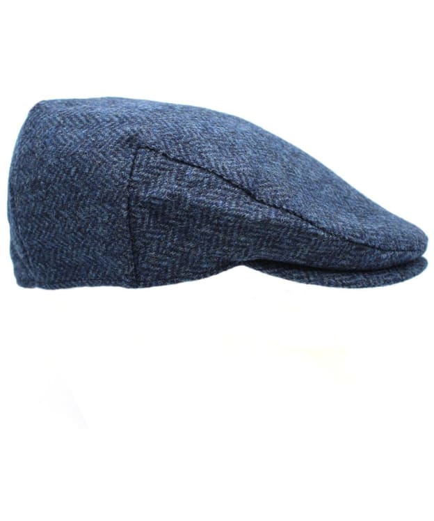 Heather Chapman British Tweed Flat Cap - Navy Herringbone