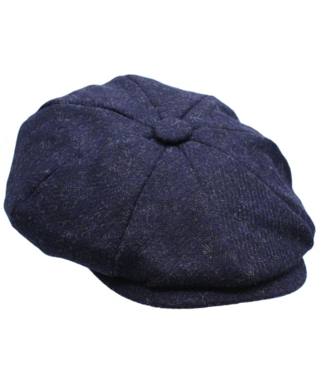 Heather Archie Wool Twill Tweed 8-Piece Cap - Navy