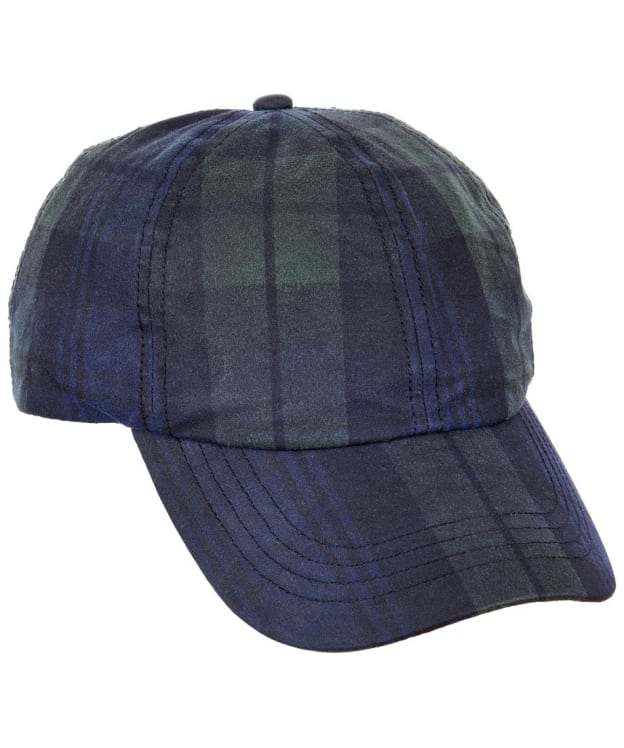 Heather Ewan Tartan Waxed Cotton Baseball Cap - Black Watch